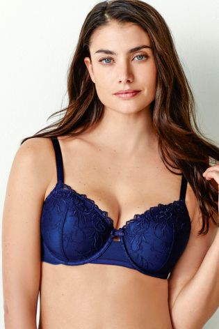 Embroidery Push Up Balcony Bras Two Pack